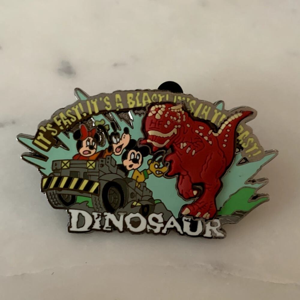 RARE Dinosaur Ride Vehicle Attraction T Rex Disney Trading Pin